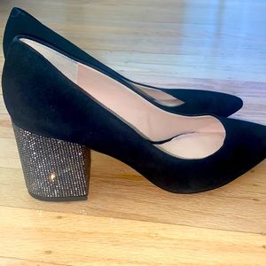 Karl Lagerfeld Paris Adina Block Rhinestone Heels